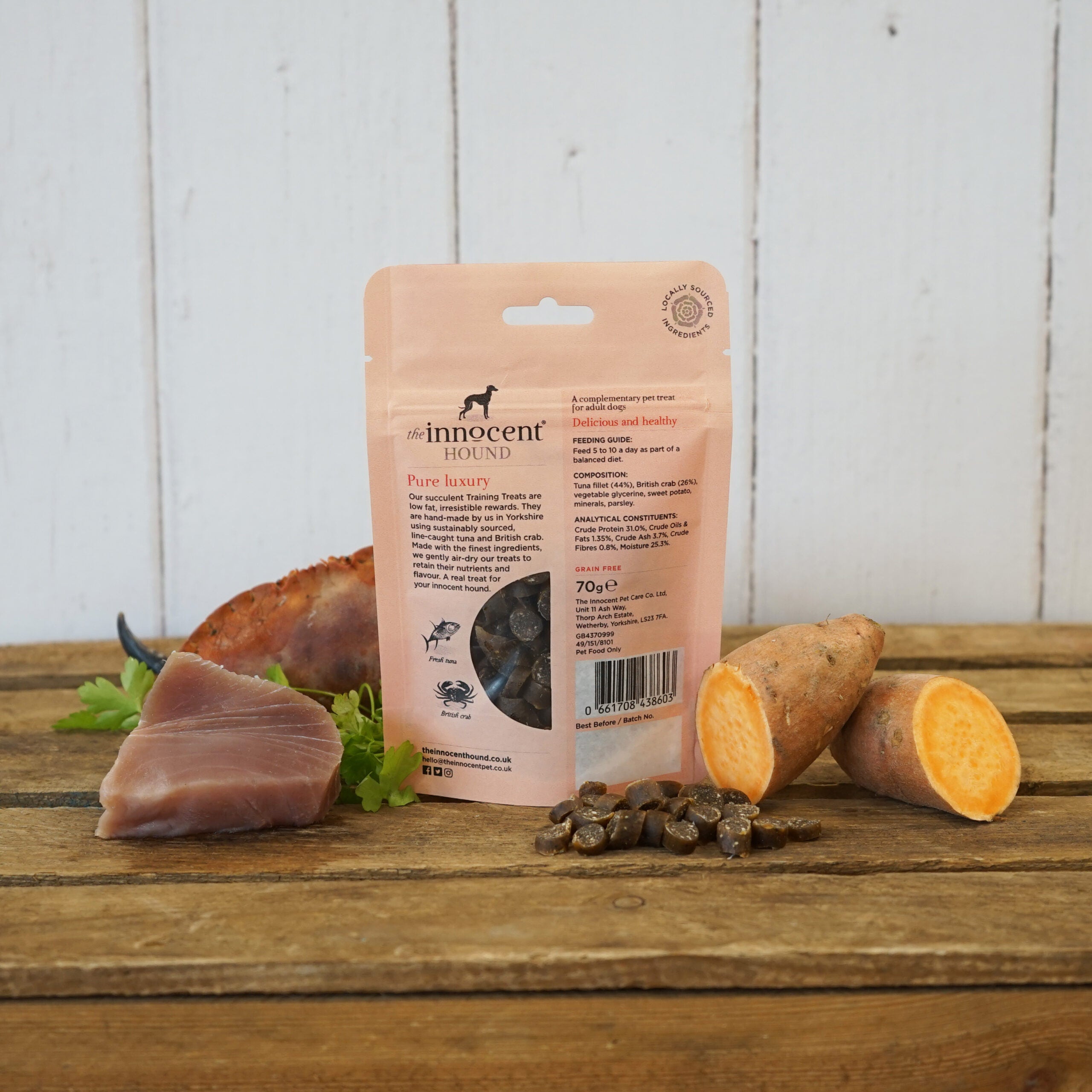 The Innocent Hound Salmon Bites with Sweet Potato 70G