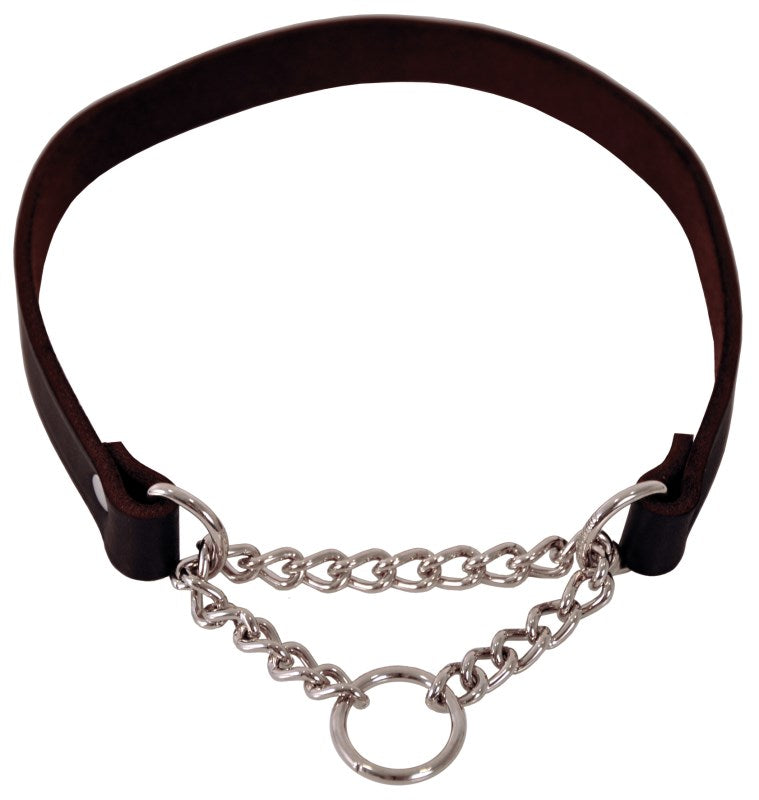 Cord Half-choke Leather Collar