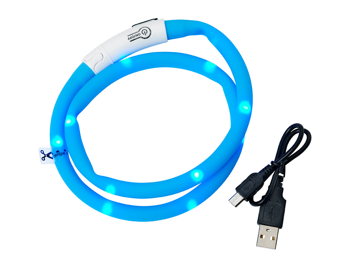 Blinkhalsband Led Blå