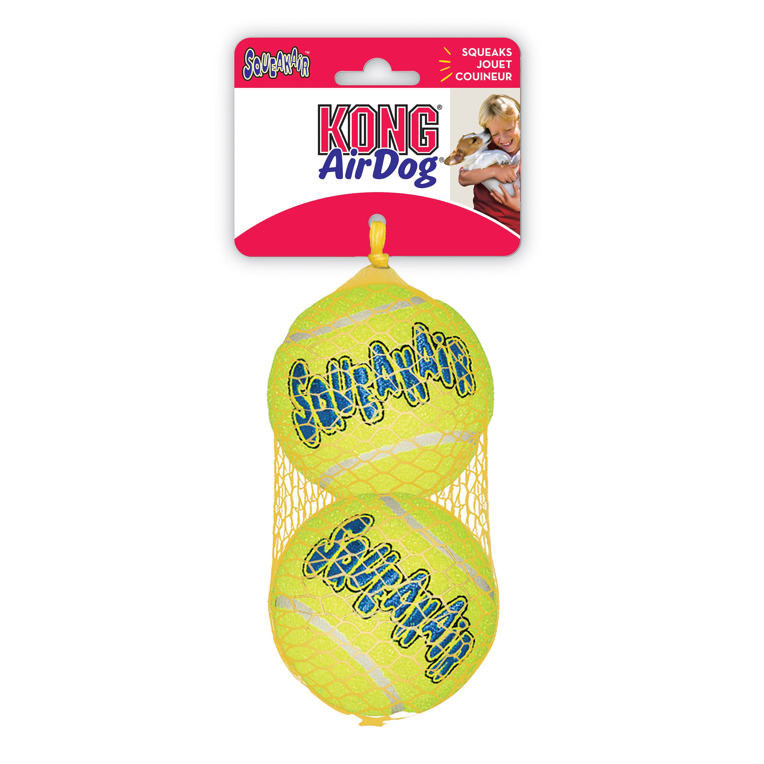 Leksak Squeakair Ball 2p Gul L