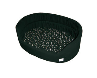 Danish Design Black with Silver paws slumber bed 27 tum/68 cm
