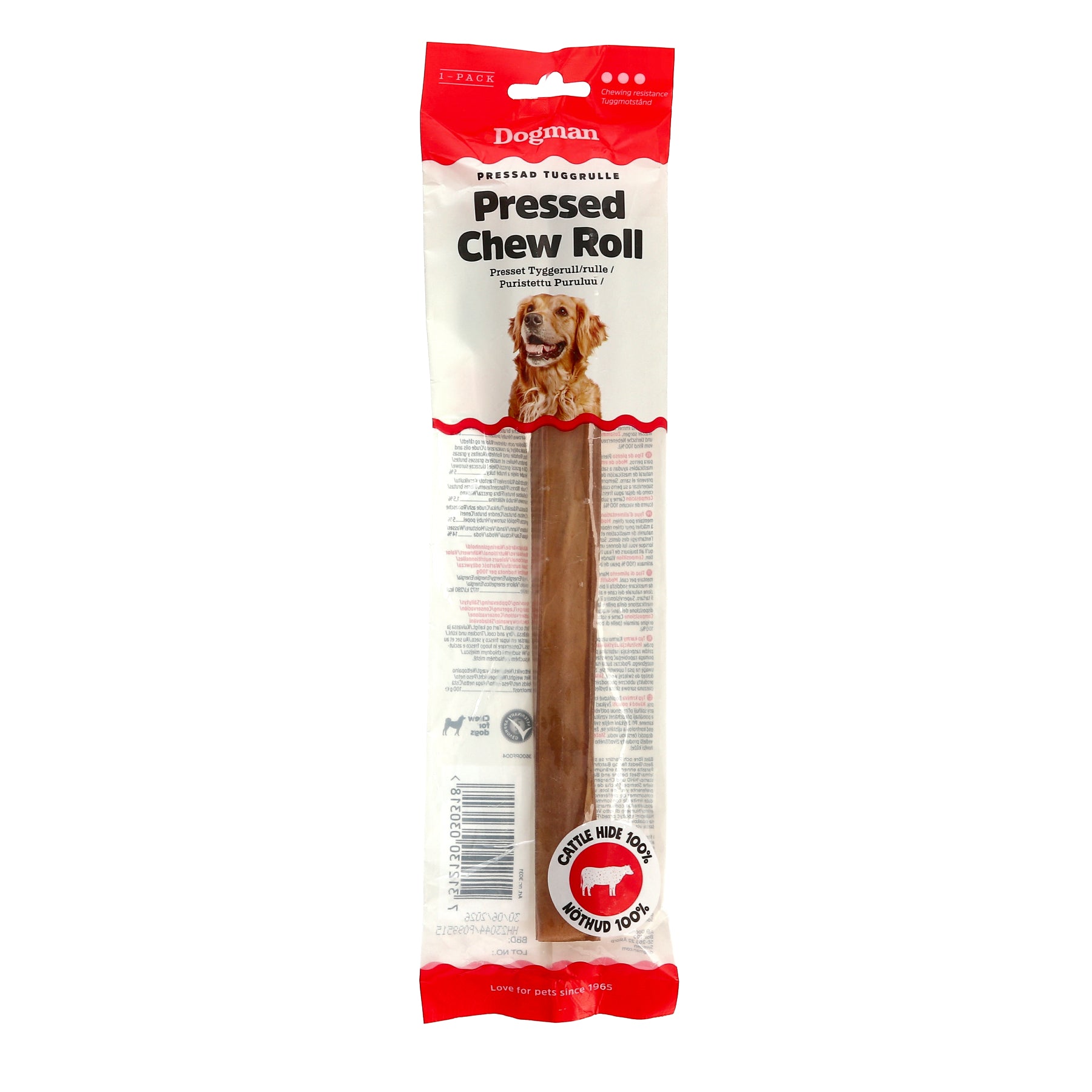 Dogman Tuggrulle Pressad Brun 25cm
