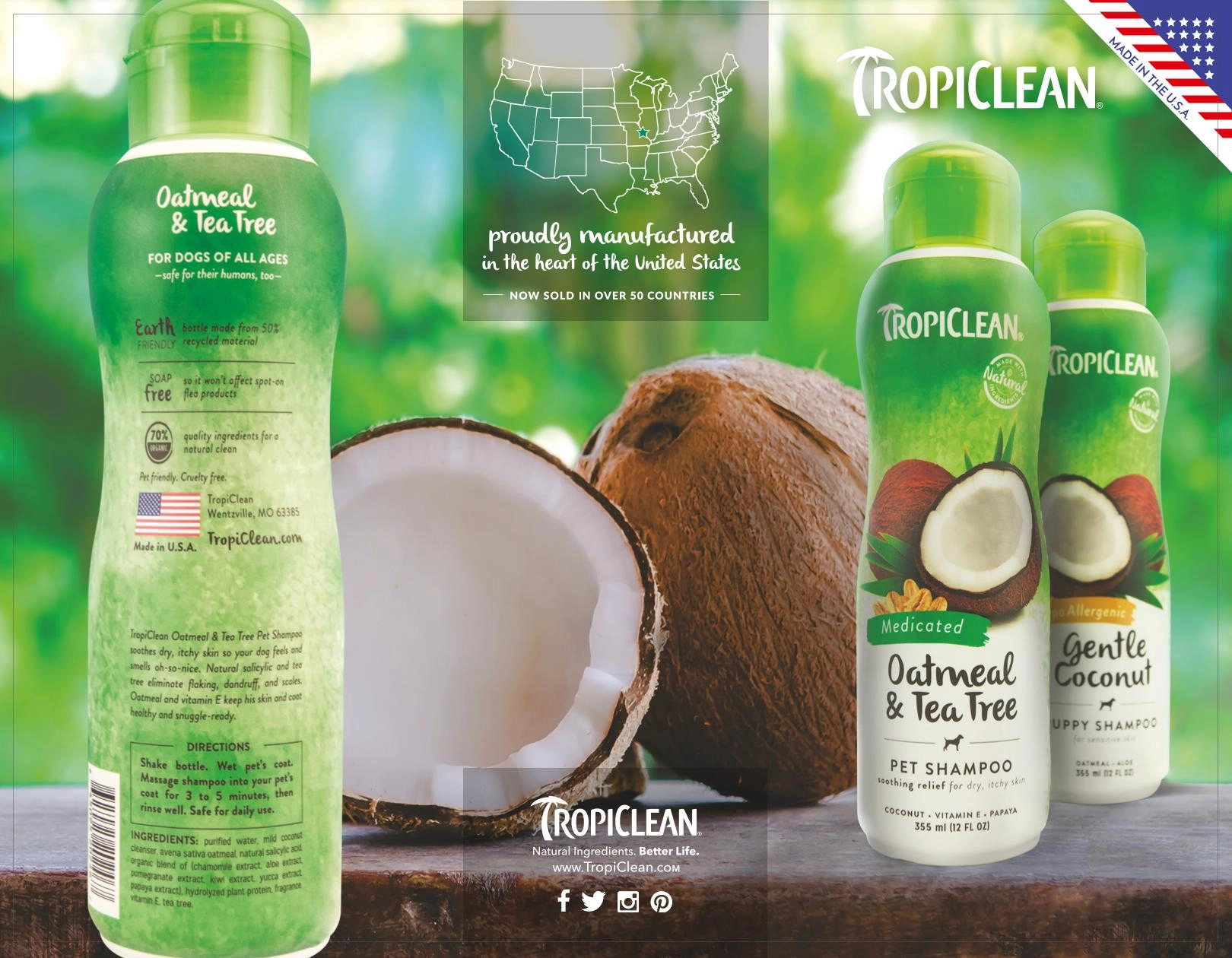 Tropiclean Shampoo Whitening Awapuhi Coconut 355ml