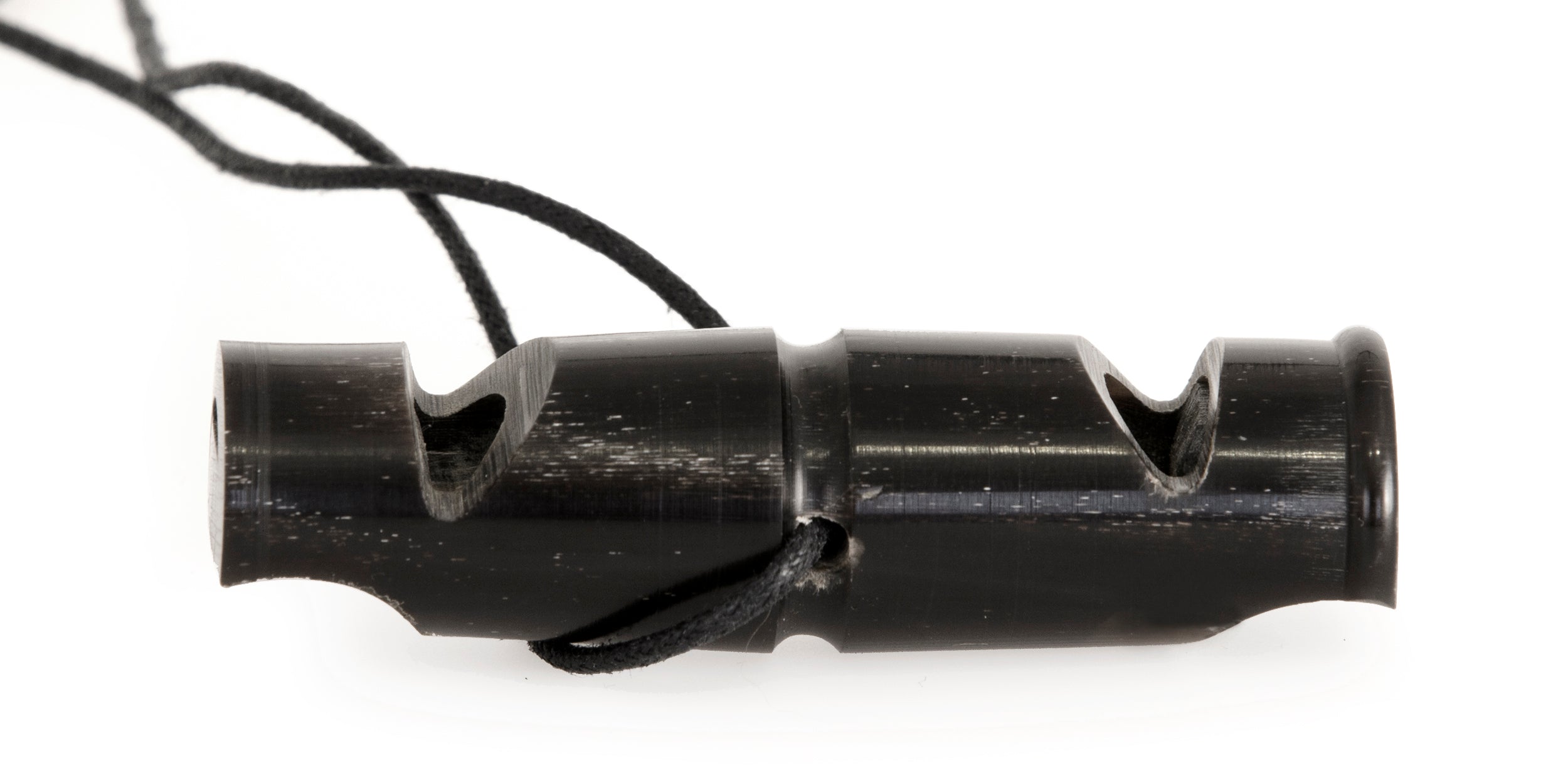 Visselpipa Horn Dubbelton Svart 7,1cm