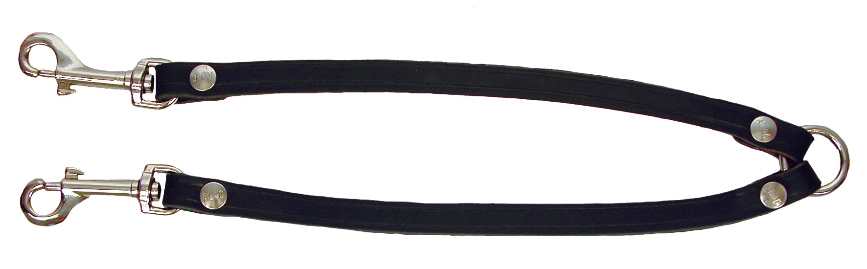 Mellankoppel Läder Svart 60cm