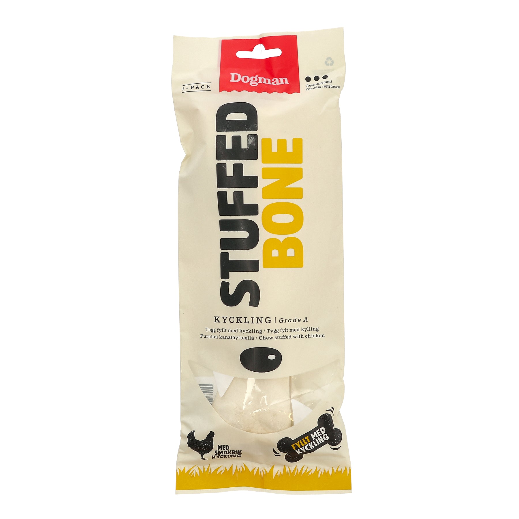 Tugg Fyllt Med Kyckling Vit 20cm