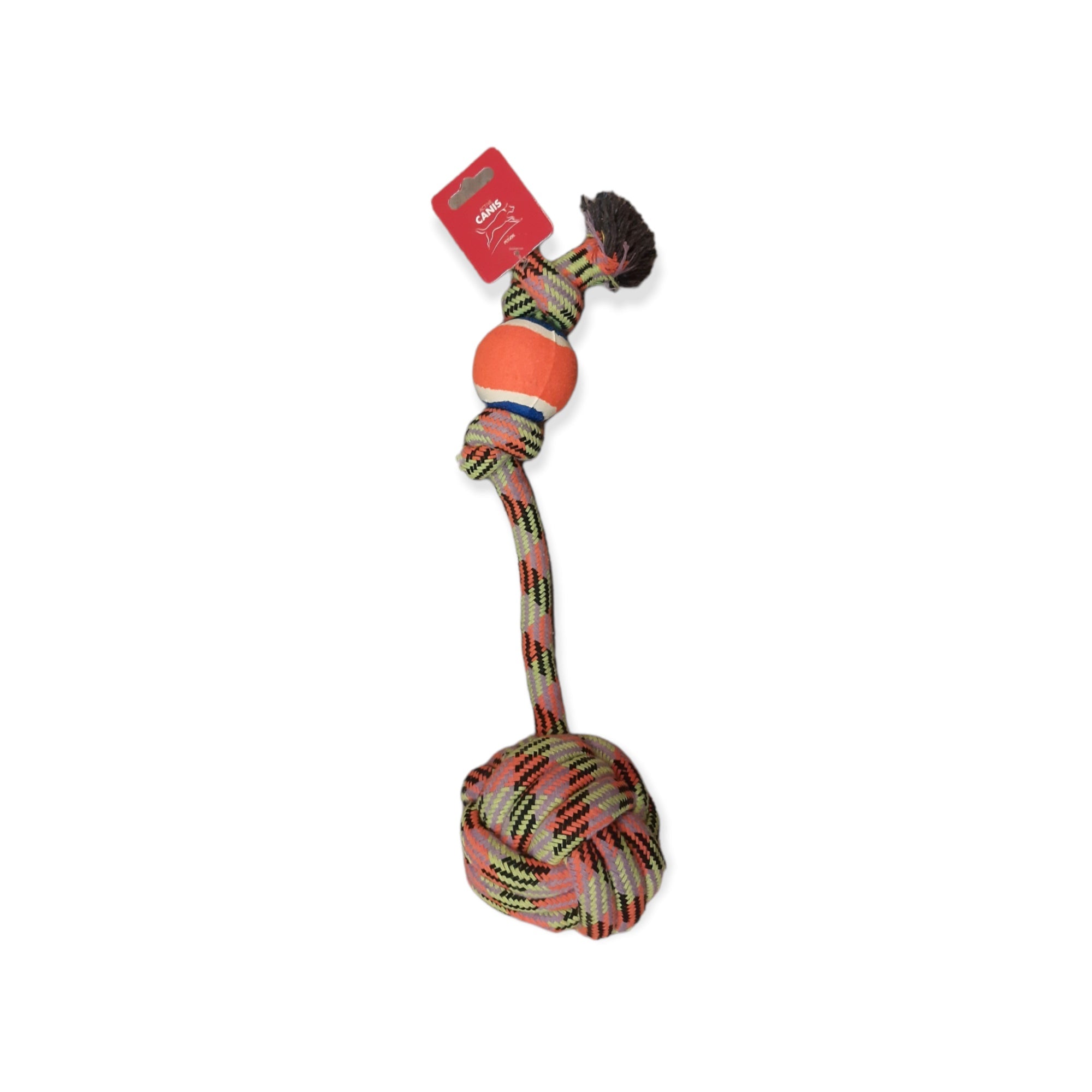 Ropeknot with tennisball 53cm